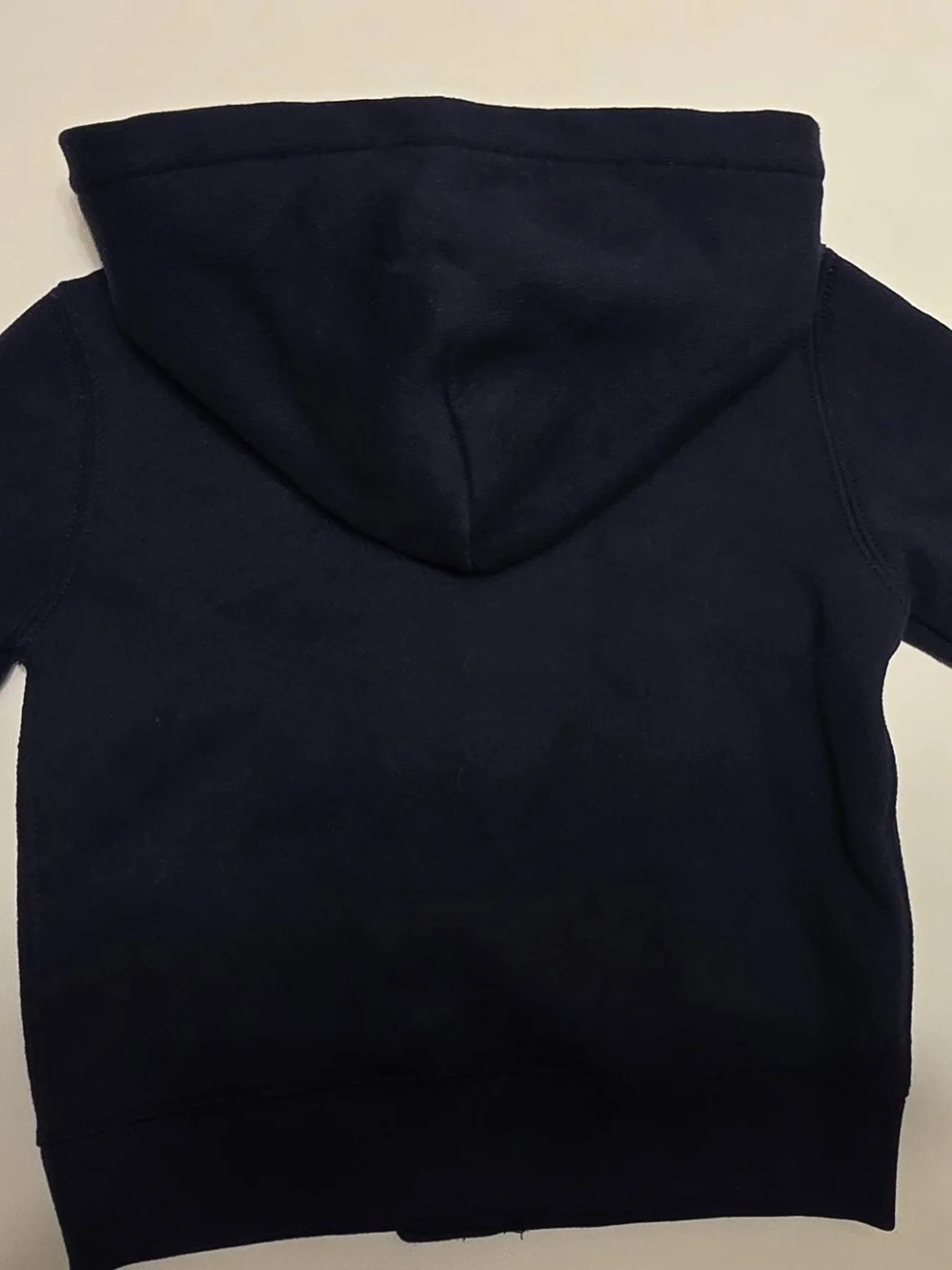 Ralph Lauren Navy Kids Hooded Zip Sweatshirt with Polo Players Size 12m
